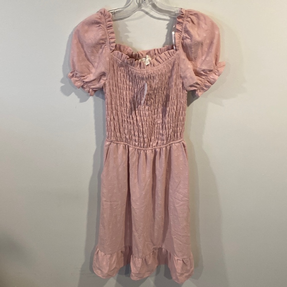 MONTEAU Women’s Pink Ruched w/ Pockets Dress Size XS